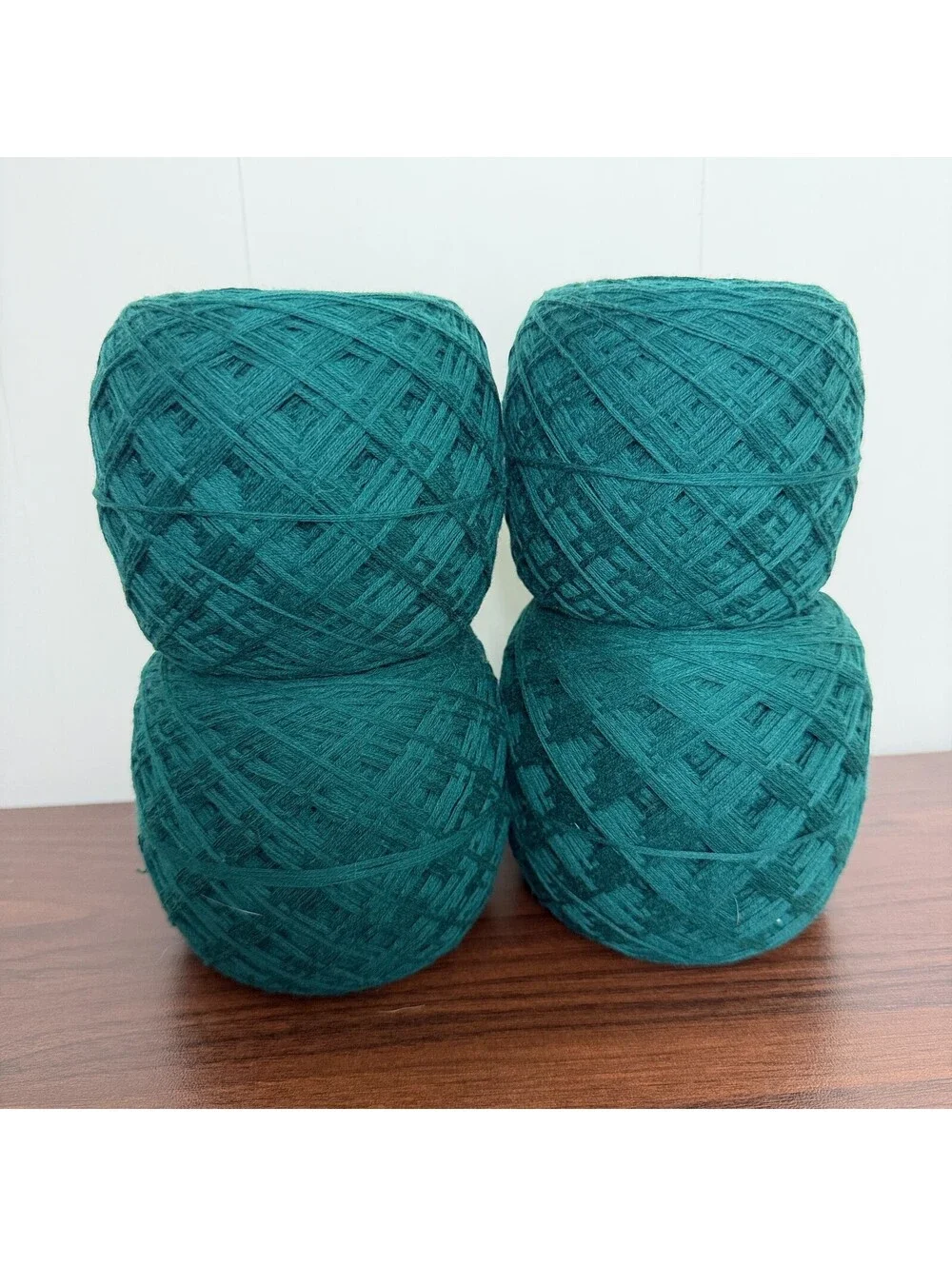 Reclaimed 100% Cotton DK Yarn 1342 Yds Forest Green 586g (4 Cakes)